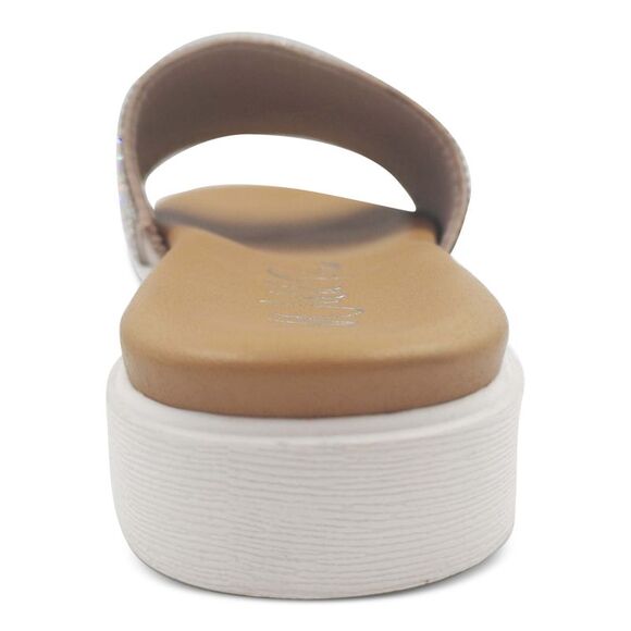 WILD PAIR Womens Silver Stone Safirah Toe Slip On Slide Sandals Shoes 9.5 M - Picture 3 of 4